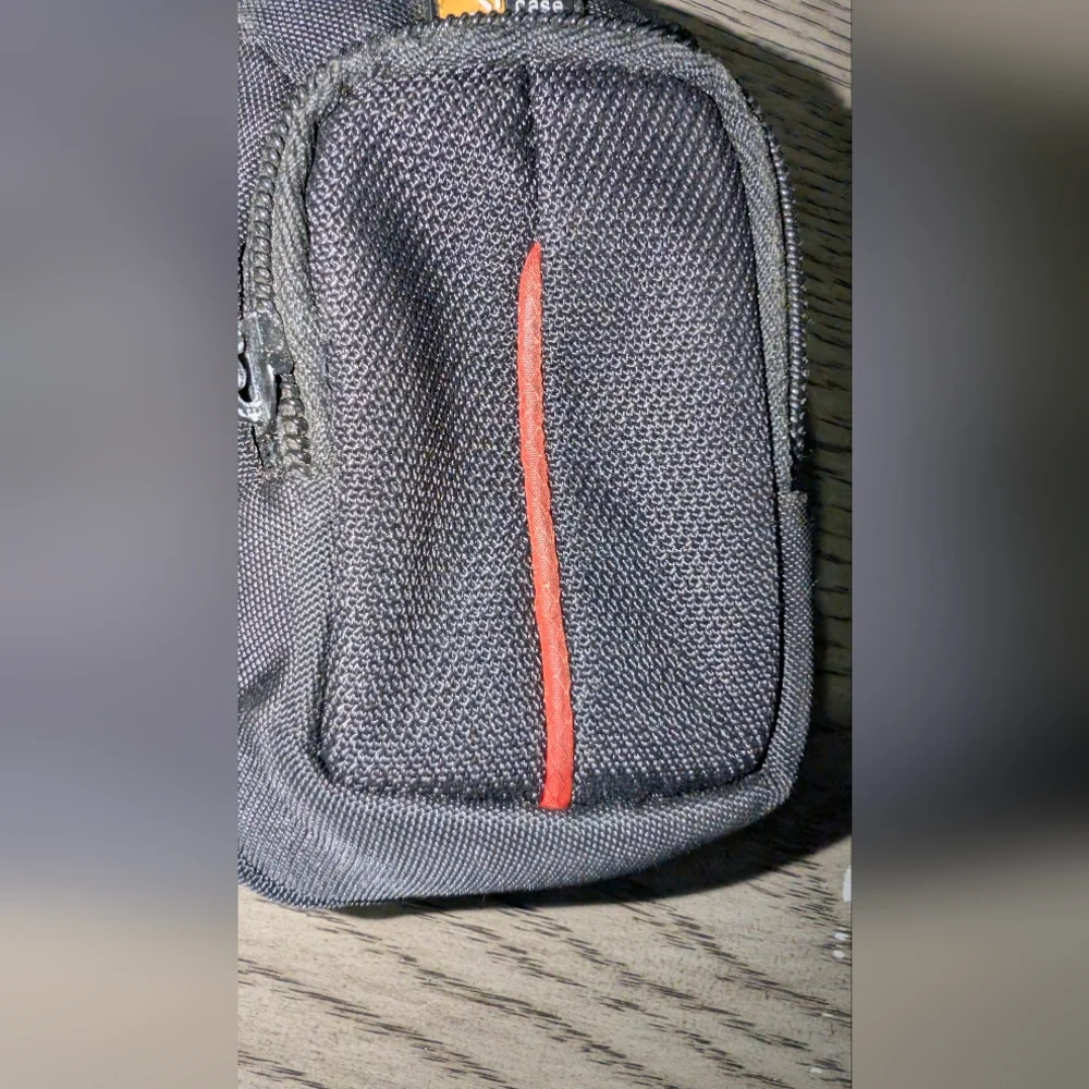 Black and Red Compact Men's Bag